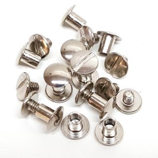Hill Leather 1 Or 1.5 Inch Western Saddle Conchos - Bright Silver Screw Back (Set Of 4)
