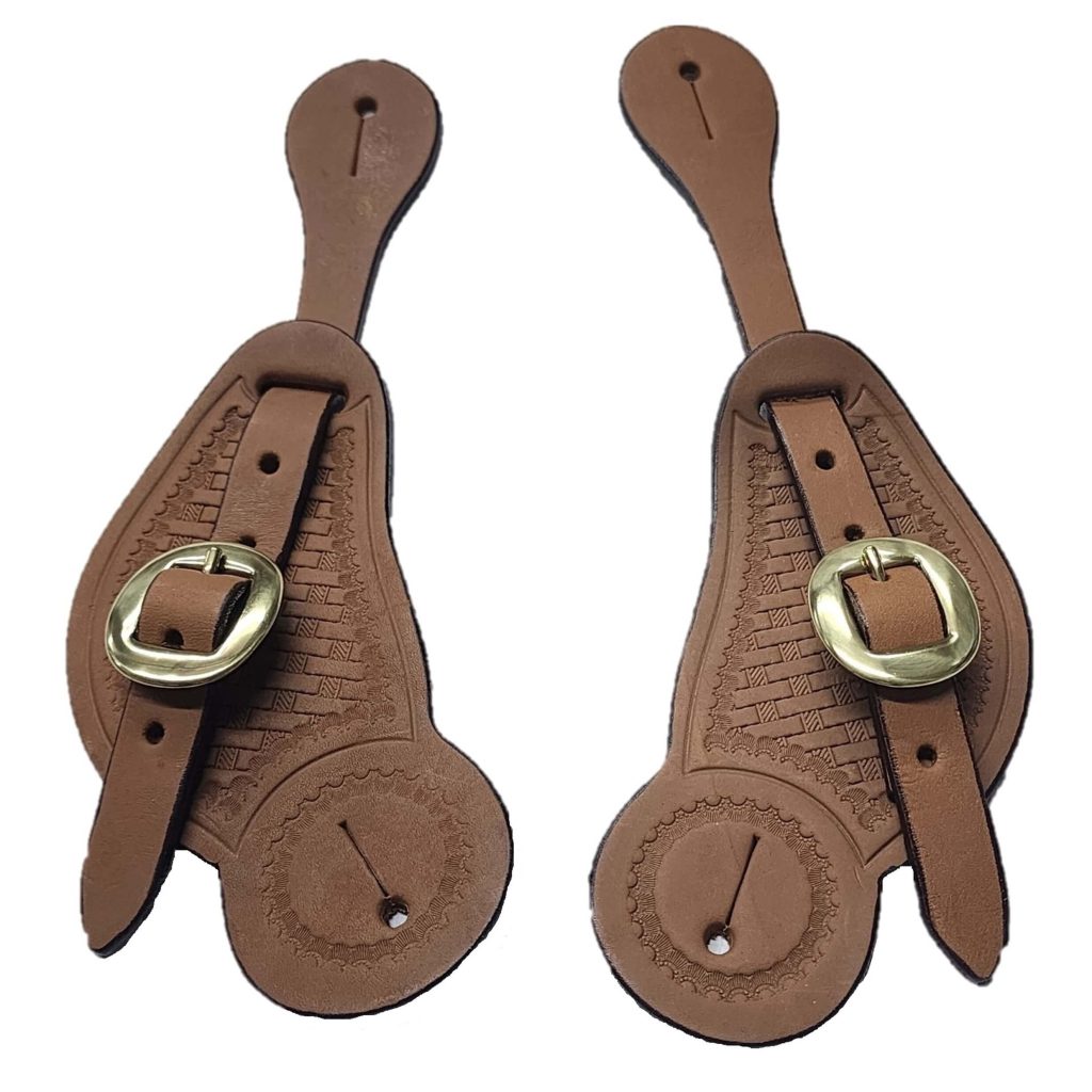 Bretelles Western En Cuir Marron, Adultes, Style Spur, Usiné, Tough 1 Products