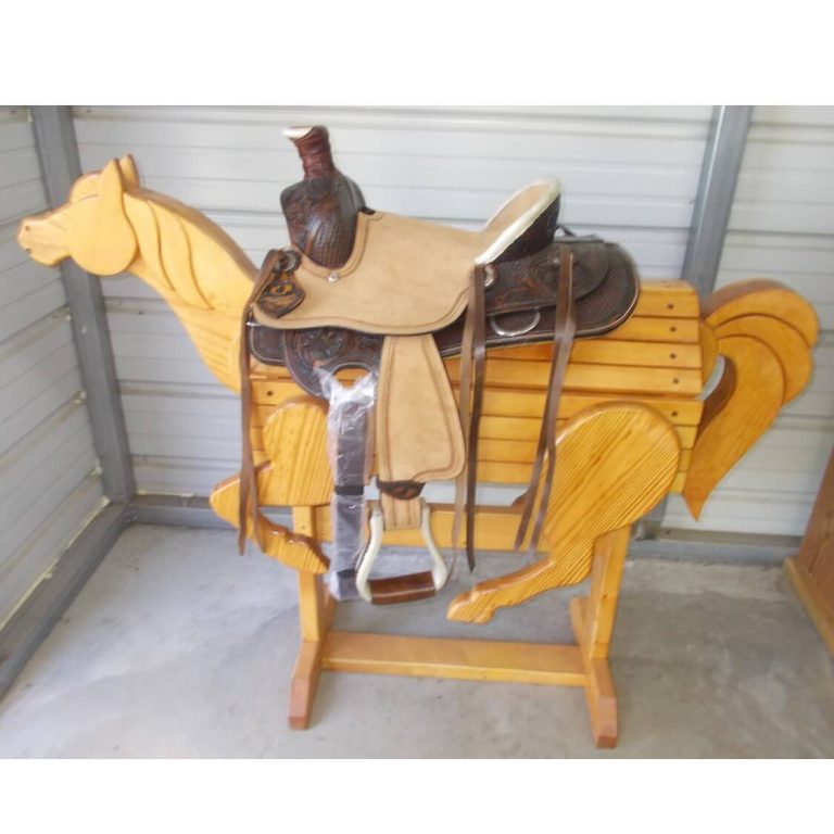 New Unique Hand Made Big Wooden Horse Shaped Saddle Stand ⋆ Saddles N