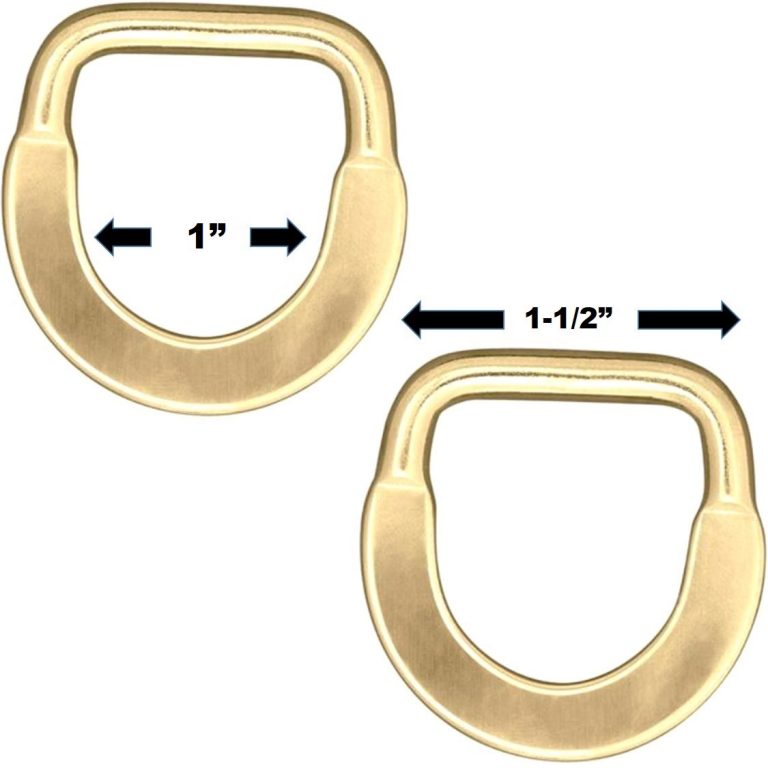 1" Flat Dee Ring 2 Pk Solid Brass SaddleHarness ⋆ Saddles N Such SMC