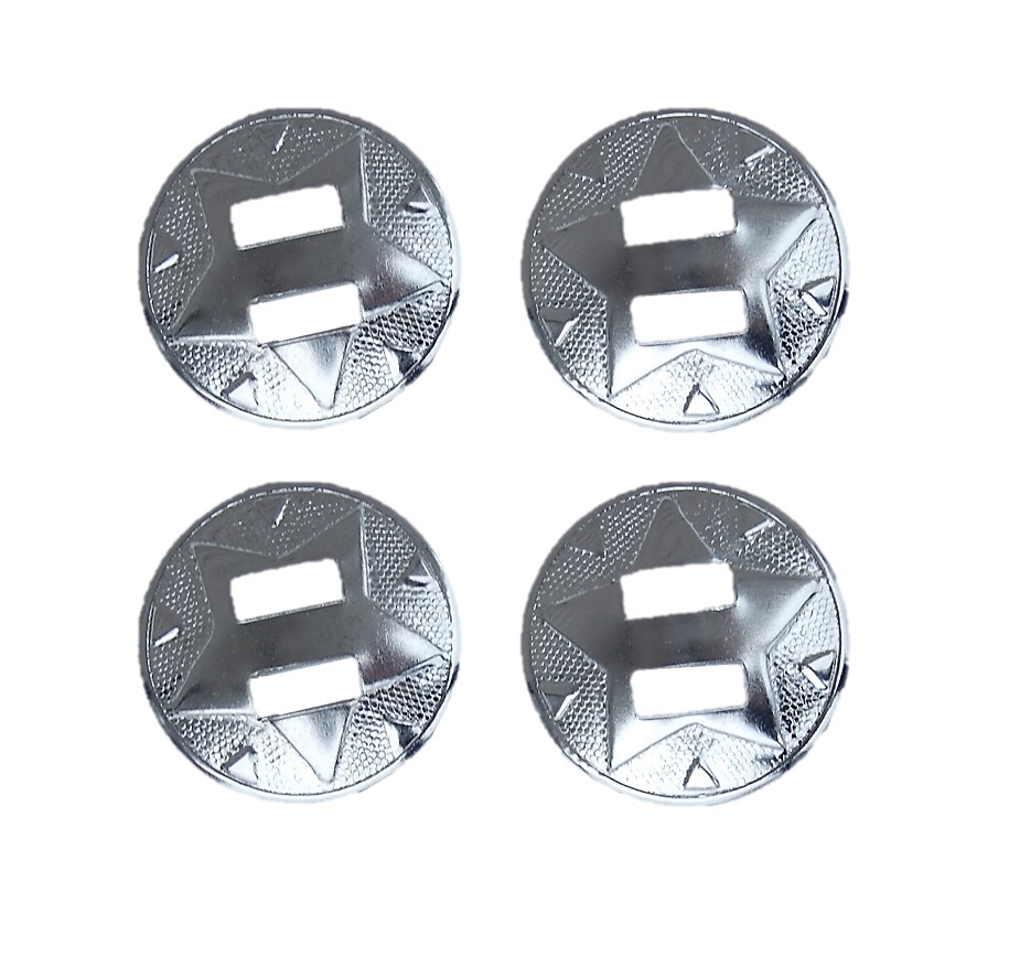 Western Saddle Bright Silver Slotted Concho 1-1/4″ 4 Pack (Copy)