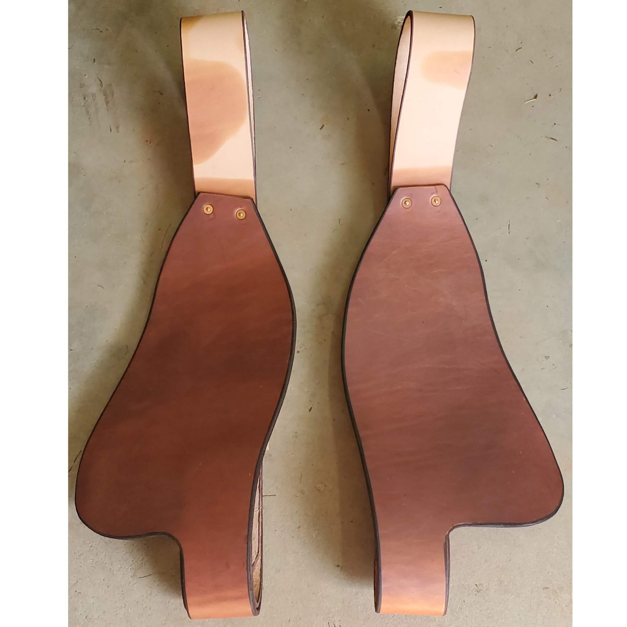 Medium Oil Western Leather Saddle Replacement Fenders Set Full Size ⋆