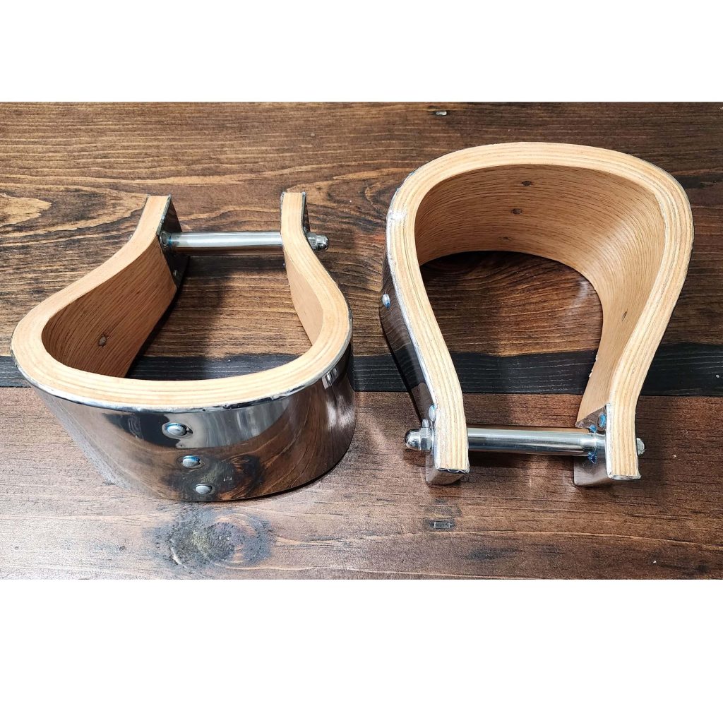 3" Deep Stainless Steel Covered Wood Stirrups ⋆ Saddles N Such SMC
