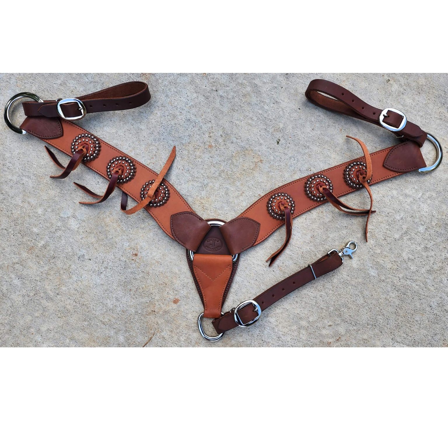 Grosse Breast Collar Western Vickers Saddlery – Custom Arrow Stamped, Cuir Neuf