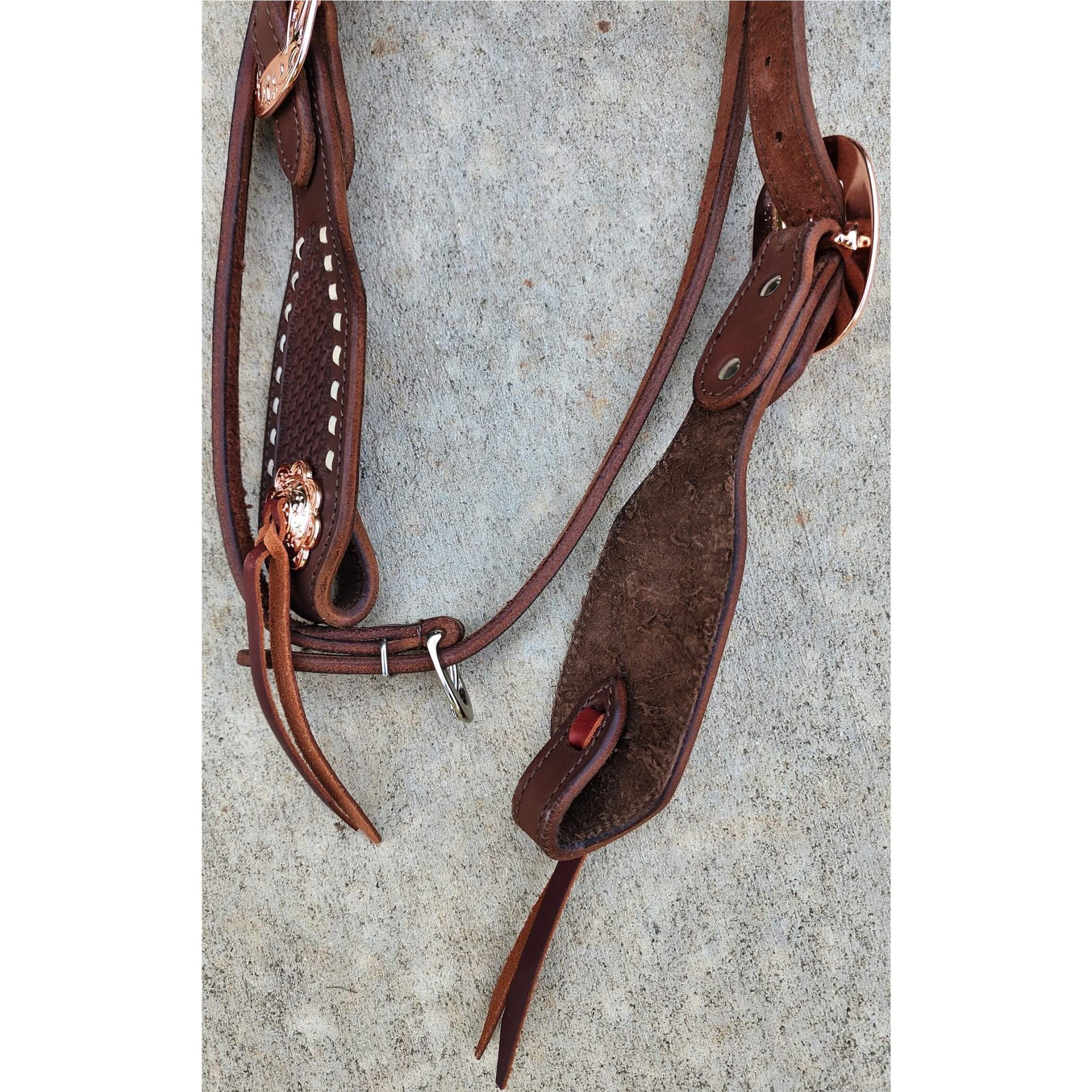 Têtière Western Lourde Pour Roping, Vickers Saddlery, Sur Mesure, Neuve USA